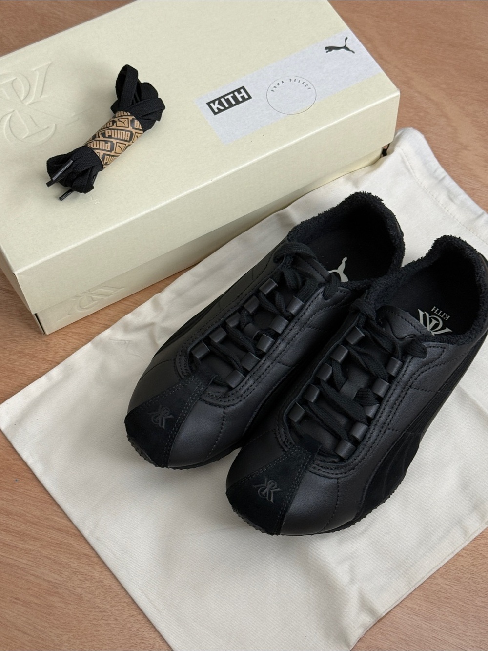 Kith X Puma H-Street Kith Leather Black Low-Top Athletic Sneakers (M 6-5/W 8)